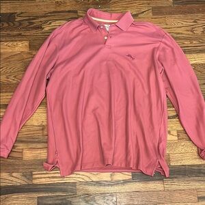 Tommy Bahama Pink Polo with Soft Cotton Blend